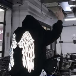 Reflective Male Hoodie Hip Hop Overfit New in No Brand Y2k Vintage Novelty and Simple 90s Tops Fleeced Men's Hooded Sweatshirt