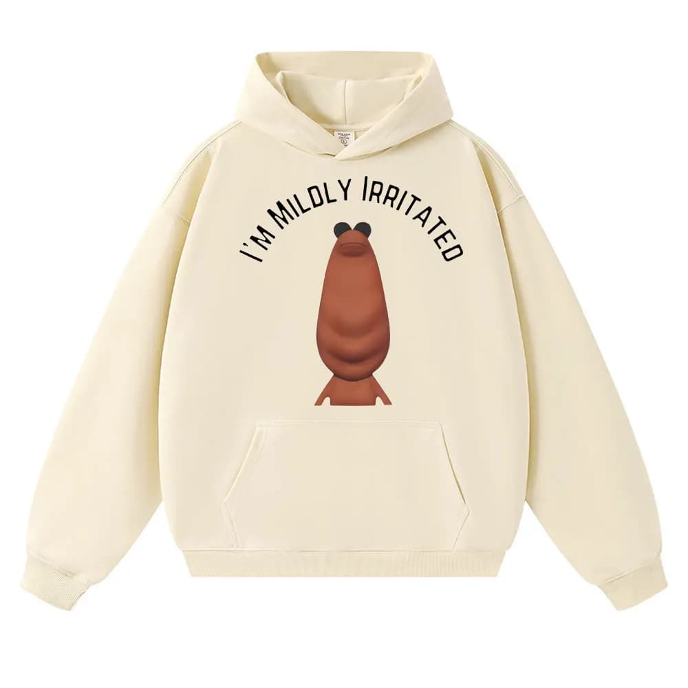Funny I'm Mildly Irritated Marcus The Worm Meme Hoodie Humor Men Women Hoody Sweatshirt Autumn Winter Oversized Casual Pullover