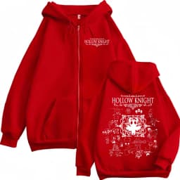Hot Game Hollow Knight Merch Zipper Hoodie Men Women Fashion Vintage Hooded Sweatshirts High Quality Fleece Oversized Pullovers