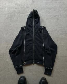 Man Set American Style Suit Zipper Cardigan Hoodie Casual Sports High Street Hip Hop Streetwear American Style Unisex Multi Zip