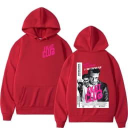 Movie Fight Club Merch Hoodie Men's Vintage Hip Hop Pullover Sweatshirt Unisex Long Sleeve Fashion Oversized Hoodies Streetwear