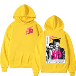 Movie Fight Club Merch Hoodie Men's Vintage Hip Hop Pullover Sweatshirt Unisex Long Sleeve Fashion Oversized Hoodies Streetwear