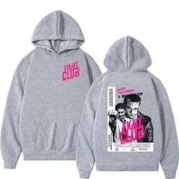 Movie Fight Club Merch Hoodie Men's Vintage Hip Hop Pullover Sweatshirt Unisex Long Sleeve Fashion Oversized Hoodies Streetwear