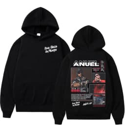 Rapper Anuel AA Real Hasta La Muerte Hoodies Men Women Hip Hop Retro Style Sweatshirt Pullover Harajuku Fashion Oversized Hooded