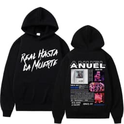 Rapper Anuel AA Real Hasta La Muerte Hoodies Men Women Hip Hop Retro Style Sweatshirt Pullover Harajuku Fashion Oversized Hooded