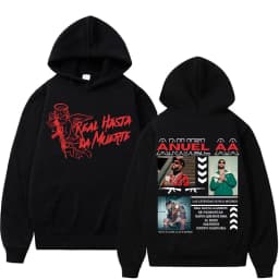 Rapper Anuel AA Real Hasta La Muerte Hoodies Men Women Hip Hop Retro Style Sweatshirt Pullover Harajuku Fashion Oversized Hooded