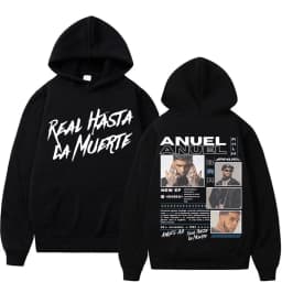 Rapper Anuel AA Real Hasta La Muerte Hoodies Men Women Hip Hop Retro Style Sweatshirt Pullover Harajuku Fashion Oversized Hooded