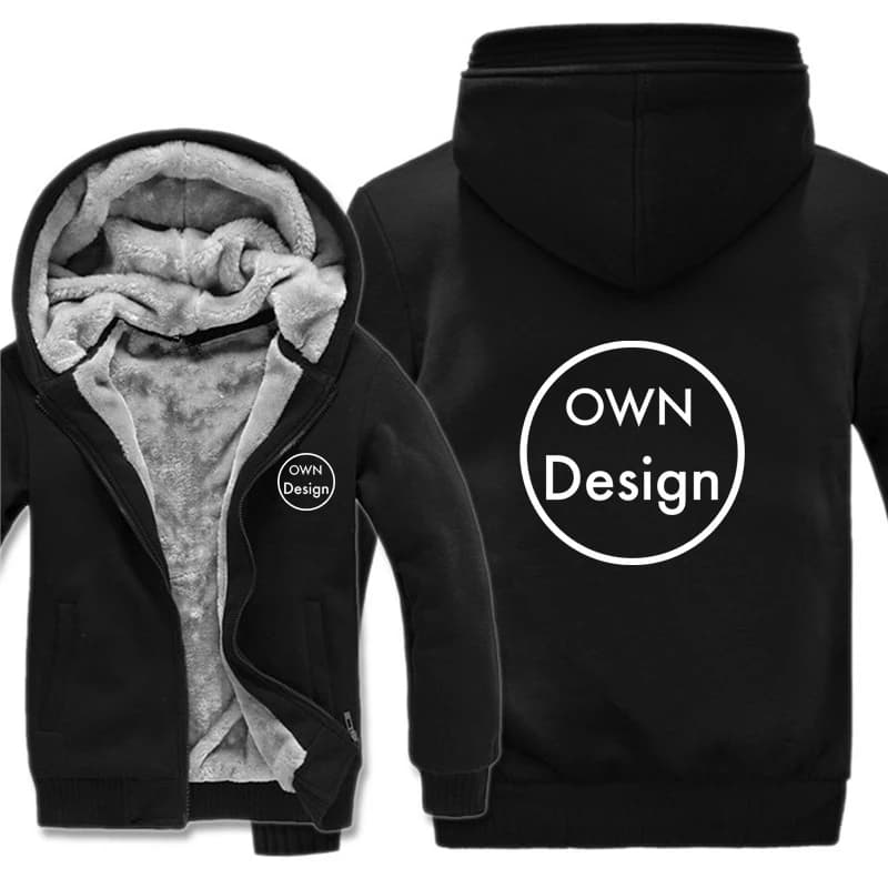Custom Design Hoodies Men Cool Coat Thicken Make Your Design Logo Text Sweatshirt Mans Jacket Hoody