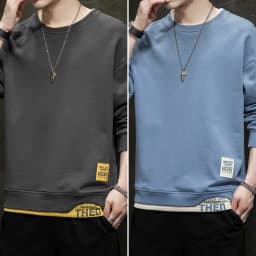 2027 Spring Autumn Men Hoodies Fashion Men Long Sleeve Sweatshirt Patchwork Hoodie Letter Print Quality Jogger Pullovers Male