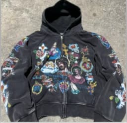 American sweatshirt jacket retro elements men and women same spring lazy trend long-sleeved zipper hoodie couple casual style