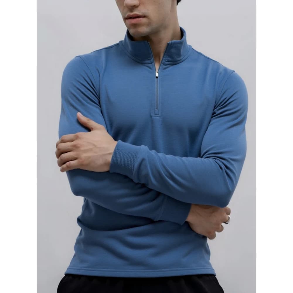 AIOPESON New Men Solid Color Zipper Soft Shell Sweatshirt Long Sleeve Breathable Warm Pullover Casual Streetwear Jacket