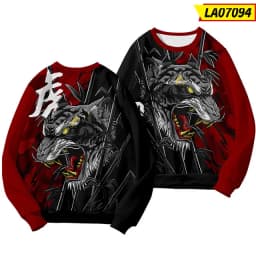 Chinese Dragon Print Hoodie Sweatshirt Autumn Japanese Casual Oversized Sweatshirts Hip Hop Pullover Women Men Clothing