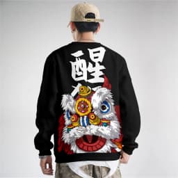 Chinese Dragon Print Hoodie Sweatshirt Autumn Japanese Casual Oversized Sweatshirts Hip Hop Pullover Women Men Clothing