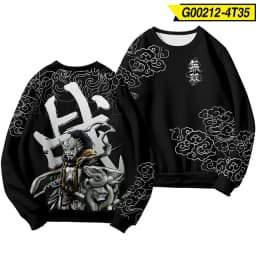 Chinese Dragon Print Hoodie Sweatshirt Autumn Japanese Casual Oversized Sweatshirts Hip Hop Pullover Women Men Clothing
