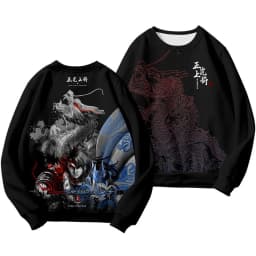 Chinese Dragon Print Hoodie Sweatshirt Autumn Japanese Casual Oversized Sweatshirts Hip Hop Pullover Women Men Clothing