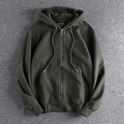 Autumn Winter New Cardigan Hoodies for Men's Fashion Long Sleeved Hooded Thickened Velvet Plus Heavyweight Casual Sweatshirts