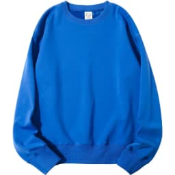 Blue 600G Heavy Baby Blue Silver Fox Velvet round Neck Sweater Men's Korean Fashion Trendy Tops