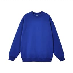 Blue 600G Heavy Baby Blue Silver Fox Velvet round Neck Sweater Men's Korean Fashion Trendy Tops