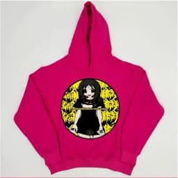 Ghost baby printed hooded sweatshirt autumn and winter trendy casual men's and women's sports loose high street hip-hop y2k tops