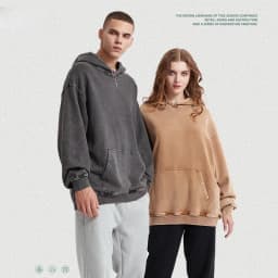 2024 Autumn Winter Men 420gsm Hoodies Streetwears High Street Heavy Weight Washed Cotton Sweatshirts Brand Tracksuit