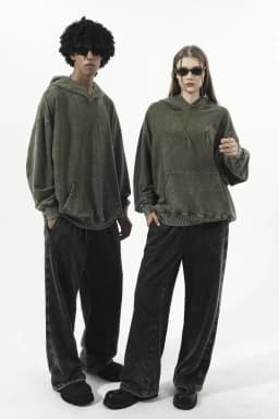 2024 Autumn Winter Men 420gsm Hoodies Streetwears High Street Heavy Weight Washed Cotton Sweatshirts Brand Tracksuit