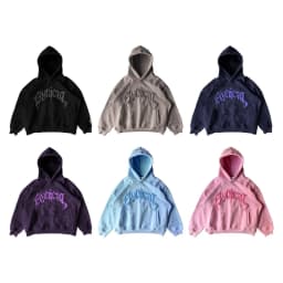 Hooded American retro zipper sweatshirt Gothic letter star print hoodie trendy men's casual jacket 2023 new product