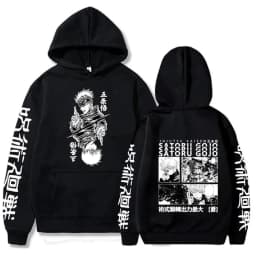 Hoody Anime Print Sweatshirts Jujutsu Kaisen Men's Hoodie Harajuku Autumn Winter Streetwear Clothes Yuji Itadori Hoodies