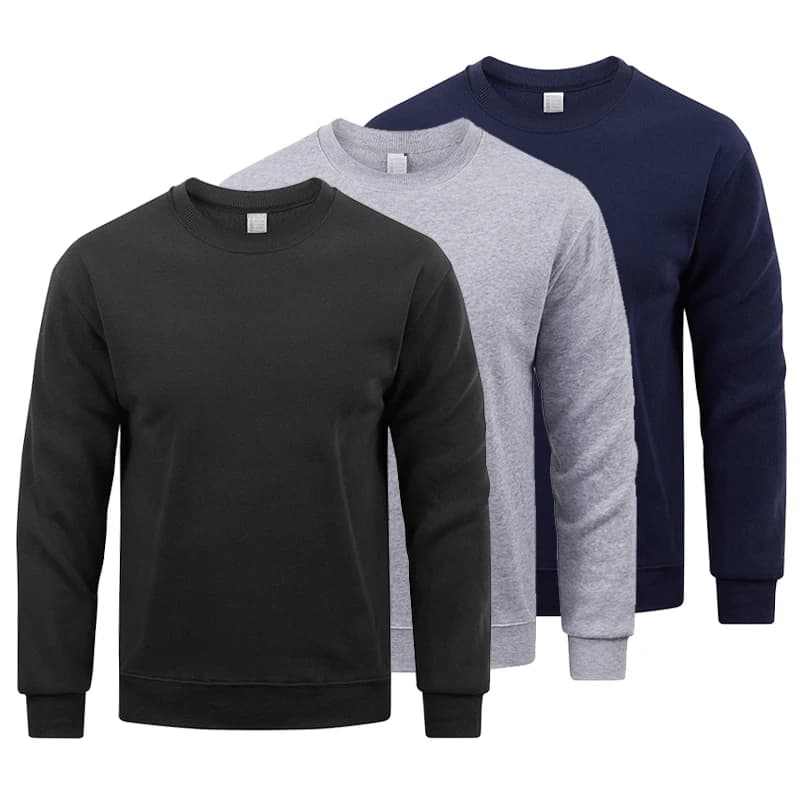 Man'S Fleece Soft Top Street All-Match Pullovers Comfortable Basics Sweatshirts Autumn Casual Sportswears Daily Sport Clothing