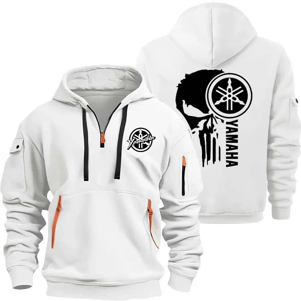 2026 New Yamaha Logo Motorcycle Racing Team Men Half Zipper Hoodie Spring Male Sweatshirt Fashion Sports Men's Pullover Clothes