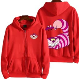 Cheshire Cat Cartoon Anime Women Zipper Hoodie Spring Autumn Men Sweatshirt 2025 New Fashion Couple Jackets Coats