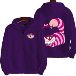 Cheshire Cat Cartoon Anime Women Zipper Hoodie Spring Autumn Men Sweatshirt 2025 New Fashion Couple Jackets Coats