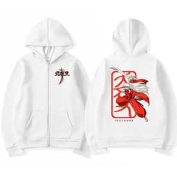 Japanese Anime Inuyasha Graphic Zipper Hoodie Unisex Manga Casual Zip Up Sweatshirt Men Women's Fashion Oversized Jacket Coat