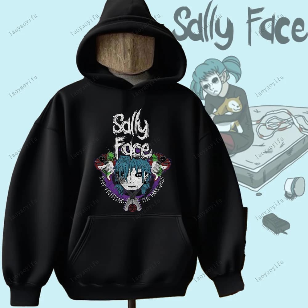 Sally Face Hoodie Horror and Mystery Game Sally Face Pullover Comfortable Personality Hoodie Hip-hop Hoodie Sweatshirt Printed