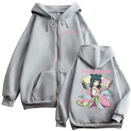 Anime The Apothecary Diaries Maomao Merch Zipper Hoodie Men Women Oversized Zip Up Jacket Male Vintage Casual Zip Up Sweatshirt