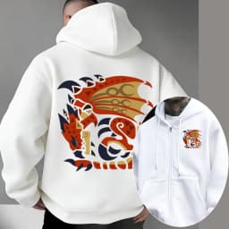Monster Hunter Women Zipper Hoodie Cartoon Anime Spring Autumn Men Sweatshirt 2026 New Fashion Couple Jackets Coats