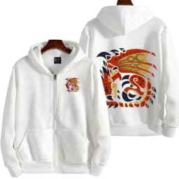 Monster Hunter Women Zipper Hoodie Cartoon Anime Spring Autumn Men Sweatshirt 2026 New Fashion Couple Jackets Coats