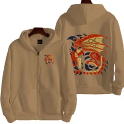 Monster Hunter Women Zipper Hoodie Cartoon Anime Spring Autumn Men Sweatshirt 2026 New Fashion Couple Jackets Coats