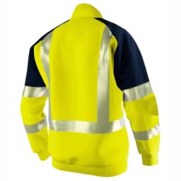 Orange Navy Sweatshirt for Man Hi Vis Hoodie Work with Zip Fleece Jacket
