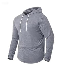 Spring Autumn Men's Hooded Sports Sweatshirts Solid Color Loose Streetwear Hoodies Men Casual Hooded Hoodie Couple Clothing Tops