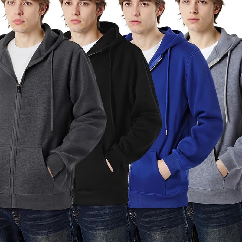 Autumn Winter Zip-Up Hoodie Solid Casual Outwear Comfy Fashion Sweatshirts Fleece Street Veste Loose Oversize Top Soft lothes