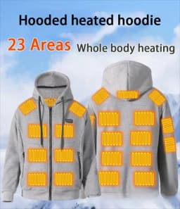 Smart Heated Hoodie 23 Zone Heating Couple Matching Style Outdoor Wear Constant Warmth Unisex Electric Heating Sweatshirt