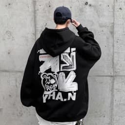 Heavyweight Hoodie Men's New Spring Autumn American High Street Gray Youth Boys Clothes Jacket Men's Fashion Loose Fit Fleece...