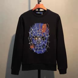 Street Hip-Hop Oversized Hoodie Cartoon Iron Drill Graphic Sportswear Men's and Women's Hip Hop Sweatshirt Men's Fashion Retro C