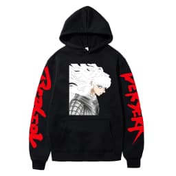 Anime Berserk Hoodies for Men Japanese Harajuku Fashion New Hoodie Sweatshirts Unisex Black Long Sleeve Funny Graphic Pullovers