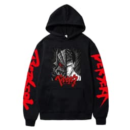 Anime Berserk Hoodies for Men Japanese Harajuku Fashion New Hoodie Sweatshirts Unisex Black Long Sleeve Funny Graphic Pullovers