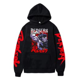 Anime Berserk Hoodies for Men Japanese Harajuku Fashion New Hoodie Sweatshirts Unisex Black Long Sleeve Funny Graphic Pullovers