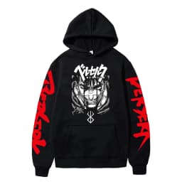 Anime Berserk Hoodies for Men Japanese Harajuku Fashion New Hoodie Sweatshirts Unisex Black Long Sleeve Funny Graphic Pullovers
