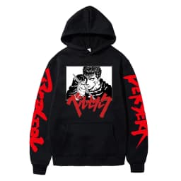 Anime Berserk Hoodies for Men Japanese Harajuku Fashion New Hoodie Sweatshirts Unisex Black Long Sleeve Funny Graphic Pullovers