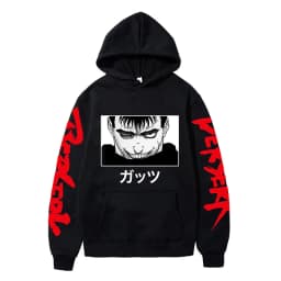 Anime Berserk Hoodies for Men Japanese Harajuku Fashion New Hoodie Sweatshirts Unisex Black Long Sleeve Funny Graphic Pullovers