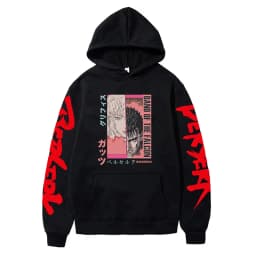 Anime Berserk Hoodies for Men Japanese Harajuku Fashion New Hoodie Sweatshirts Unisex Black Long Sleeve Funny Graphic Pullovers